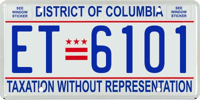 DC license plate ET6101