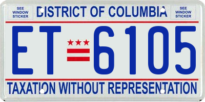 DC license plate ET6105