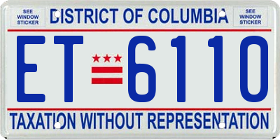 DC license plate ET6110