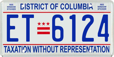 DC license plate ET6124