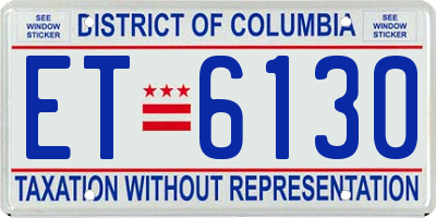DC license plate ET6130