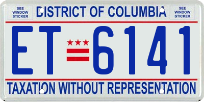 DC license plate ET6141