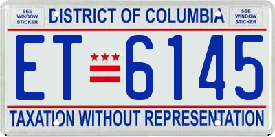 DC license plate ET6145