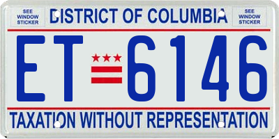 DC license plate ET6146