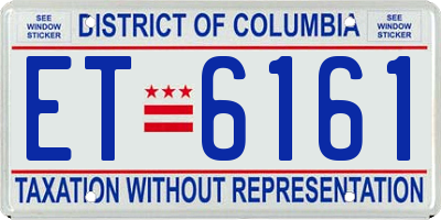 DC license plate ET6161
