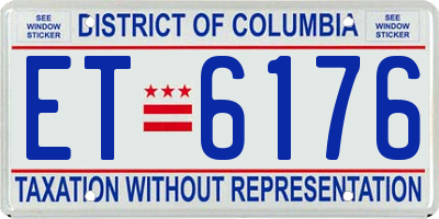 DC license plate ET6176