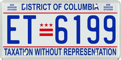 DC license plate ET6199