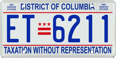 DC license plate ET6211