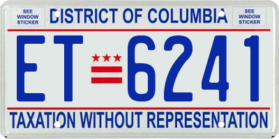 DC license plate ET6241