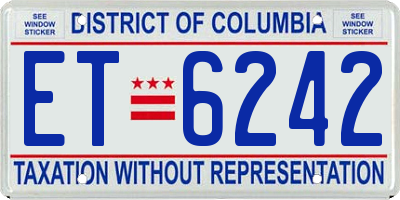 DC license plate ET6242