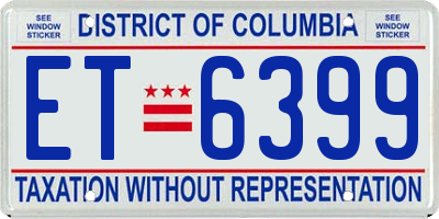 DC license plate ET6399