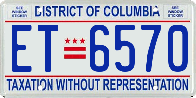 DC license plate ET6570