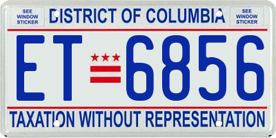DC license plate ET6856