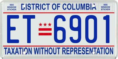 DC license plate ET6901