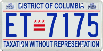 DC license plate ET7175