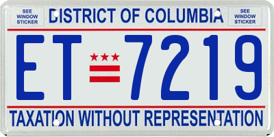 DC license plate ET7219