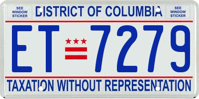 DC license plate ET7279