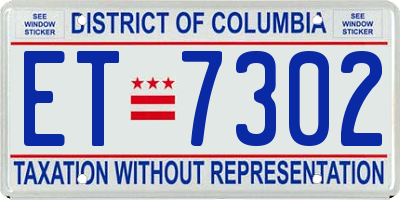 DC license plate ET7302
