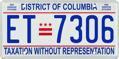 DC license plate ET7306