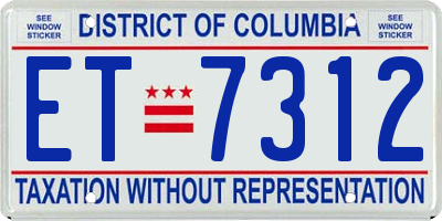 DC license plate ET7312
