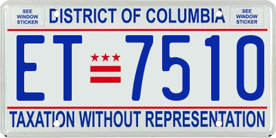 DC license plate ET7510
