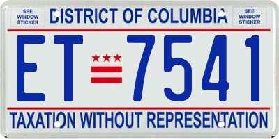 DC license plate ET7541