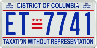 DC license plate ET7741
