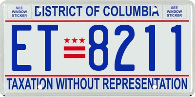 DC license plate ET8211