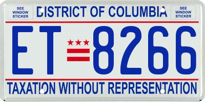 DC license plate ET8266