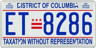 DC license plate ET8286