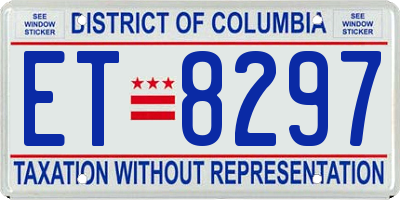 DC license plate ET8297