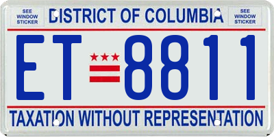 DC license plate ET8811