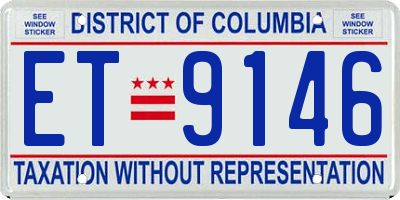 DC license plate ET9146