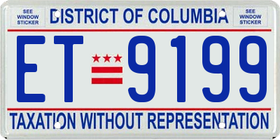 DC license plate ET9199