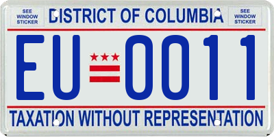 DC license plate EU0011