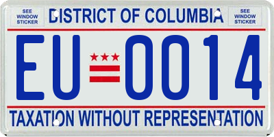 DC license plate EU0014