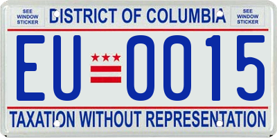 DC license plate EU0015