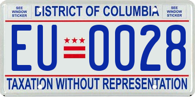 DC license plate EU0028