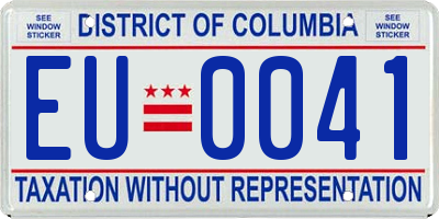 DC license plate EU0041