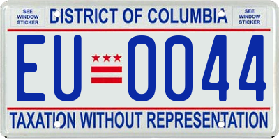 DC license plate EU0044