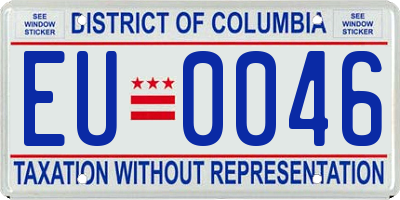 DC license plate EU0046