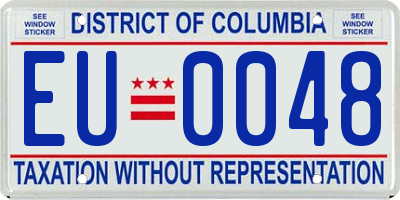 DC license plate EU0048