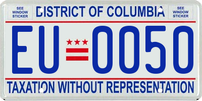 DC license plate EU0050