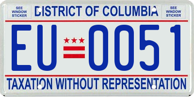 DC license plate EU0051