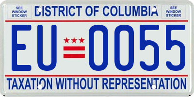 DC license plate EU0055