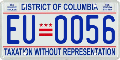 DC license plate EU0056