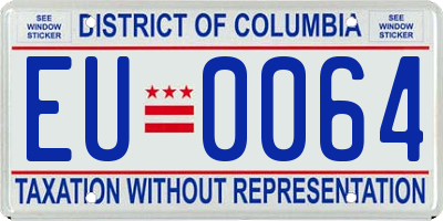 DC license plate EU0064