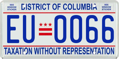 DC license plate EU0066