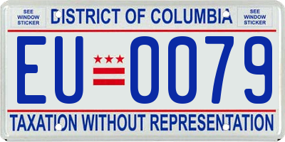 DC license plate EU0079