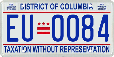 DC license plate EU0084
